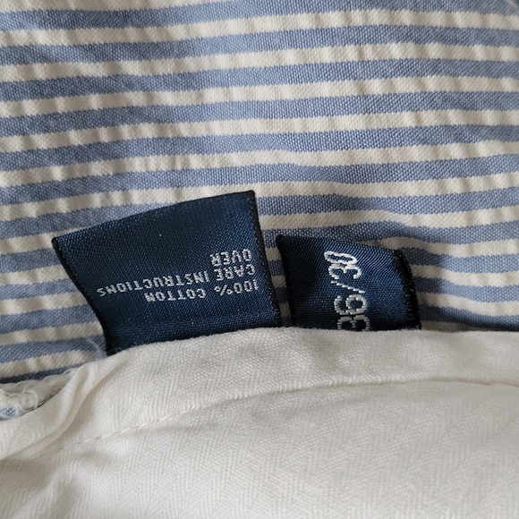 Polo Ralph Lauren blue white pin stripe textured straight leg slacks sz 36/30 - Picture 6 of 6